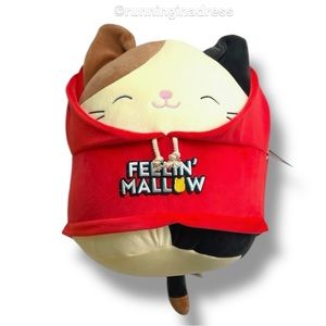 NWT Squishmallows Cam Calico Cat Select Series in Hoodie Feelin' Mallow 12"